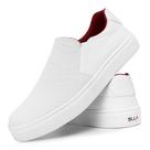 tenis casual masculino branco slip on iate