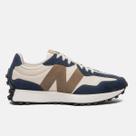Tênis Casual Masculino Conforto 327V1 New Balance - Bege/Azul