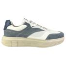 Tênis Casual Masculino Ferracini Dream em Couro Original Cor:Titanium/Off WhiteTamanho:41