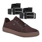Tênis Casual Masculino Slim Confortável Dia a Dia + 2 Cintos Estilosos