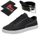 Tenis Casual Masculino Super Macio e Confortável Sola Reta + Cinto e Carteira