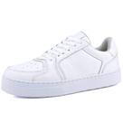 Tênis Casual Mr. Gutt feminino de Couro Recortes Branco
