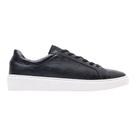 Tênis Casual Oficina Refine Couro Preto e Branco Masculino