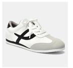 Tênis Casual Running Branco cinza preto