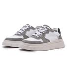 Tênis Casual Tate Avalon em Couro Cinza Branco