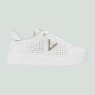Tênis Casual Via Marte Napa Branco/Ouro 055-037-01 Tênis Casual Via Marte Napa Branco/Ouro 055-037-01