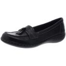 Tênis Clarks Ashland Bubble unissex em couro azul marinho com 9X de largura