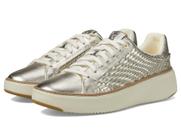 Tênis Cole Haan Grandpro Topspin feminino de couro dourado macio Tênis Cole Haan Grandpro Topspin feminino de couro dourado macio