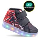 Tenis com Led Luz pisca infantil aranha meninos Tenis com Led Luz pisca infantil aranha meninos