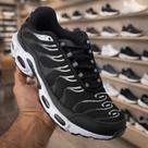 Tênis confortável Caminhada Masculino Antiderrapante Preto / Azul