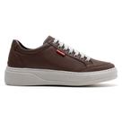 Tênis Couro Masculino Comfort Café