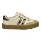 Tênis Cravo e Canela Flatform Thais 1573CC Couro Off White/Champagne