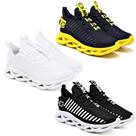 Tênis de Corrida Masculino Academia Macio- 3 Pares Branco e Preto Tênis de Corrida Masculino Academia Macio- 3 Pares Branco e Preto