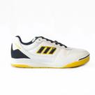 Tenis de futsal mundo evolution branco+amarelo+preto