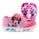 Tênis De Led Infantil Menina Feminino Minnie + Chinelo