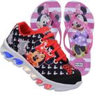 Tenis De Led Infantil Minnie + Chinelo Lançamento