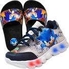 Tenis De Led Masculino Sonic Meninos Infantil Estilo Original + Chinelo Pala Tenis De Led Masculino Sonic Meninos Infantil Estilo Original + Chinelo Pala
