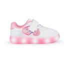 Tênis de Led Menina Pampili Sneaker Luz Asa Borboleta Branco