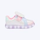 Tênis de Led Pelúcia Unicórnio Branco Candy Colors Infantil Feminino Pampili 483034