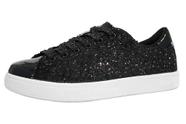 Tênis de moda LUCKY STEP Glitter preta