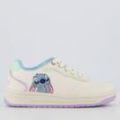 Tênis Disney Stitch Color Juvenil Off White e Lilás Tênis Disney Stitch Color Juvenil Off White e Lilás