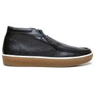Tênis em Couro Casual Masculino Cano Baixo Cadarço Resistente Confortável Sola Borracha