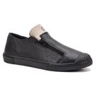 Tenis Em Couro Plume Preto/Off White