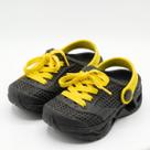 Tênis Emborrachado com Cadarço Infantil Leve Antiderrapante Respirável Preto Amarelo escola passeio babuche Tênis Emborrachado com Cadarço Infantil Leve Antiderrapante Respirável Preto Amarelo escola passeio babuche
