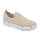 Tênis Esportivo Slip On com Detalhes Costura Feminino Miatto