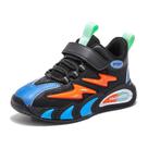Tênis esportivos de corrida para crianças EGMPDA, antiderrapantes, leves, pretos, laranja