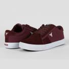 Tênis Fallen Bomber Suede Vulcanizado Burgundy White