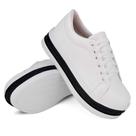 Tênis fem Casual Cadarços Siena flat form Plataforma Confortável