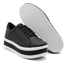 Tênis fem Casual Cadarços Siena flat form Plataforma Confortável