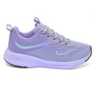 Tênis Feminino academia corrida caminhada confortável leve Tamanho:39Cor:Cinza Roxo Tênis Feminino academia corrida caminhada confortável leve Tamanho:39Cor:Cinza Roxo