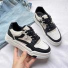 Tênis Feminino Branco De Sola Grossa Cano Baixo Moda Primavera Outono Lazer Esportivo
