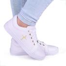 Tênis Feminino Branco Sapatenis Leve e Confortável Tênis Feminino Branco Sapatenis Leve e Confortável