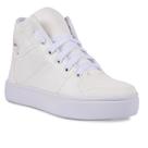 Tênis Feminino Cano Alto Casual Botinha Confortável Cadarço Leve Macio