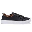 Tênis Feminino Casual Confortável Preto/Onça