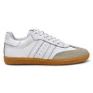 Tenis Feminino Casual Couro Confort Samb Elegante Cor Branco 34 ao 39