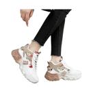 Tênis Feminino Casual Esportivo Com Bloco De Cores Da Moda, Respirável, Plataforma Grossa Para Tênis Feminino Casual Esportivo Com Bloco De Cores Da Moda, Respirável, Plataforma Grossa Para