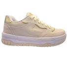 Tênis Feminino Casual Logus Elevate Conforto Estiloso Cor:Off WhiteTamanho:39 Tênis Feminino Casual Logus Elevate Conforto Estiloso Cor:Off WhiteTamanho:39