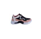 Tênis Feminino Casual Rosa Preto Plataforma Chunky Blogueira