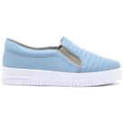 Tênis Feminino Casual Slip On Calce Fácil Azul