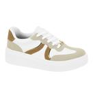 Tenis Feminino Casual Street Elegante Vizzano 1339346 Cor:Branco Off Tan DouradoTamanho:36 Tenis Feminino Casual Street Elegante Vizzano 1339346 Cor:Branco Off Tan DouradoTamanho:36