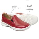Tênis Feminino Confortável elástico Couro Vermelho Levecomfort Tênis Feminino Confortável elástico Couro Vermelho Levecomfort