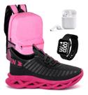 Tenis Feminino Corrida Academia Mochila Fone Relogio Digital