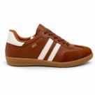 Tênis Feminino Couro Marina Mello Emma Marrom Creme Conforto Cor:MarromTamanho:35
