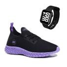 Tenis Feminino Cross Esport Treino Leve Enerzy Com Relogio Quadrado