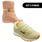 Tenis Feminino e Coturno Infantil - KIT 2 PARES Tam 20 ao 34
