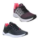 Tênis Feminino Esportivo Caminhada Fitness Confortável Kit Cinza/Preto 38 Tênis Feminino Esportivo Caminhada Fitness Confortável Kit Cinza/Preto 38